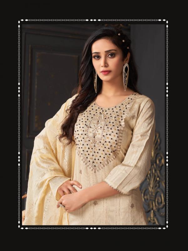 Heritage Libas Chanderi silk Designer Exclusive Readymade Suit